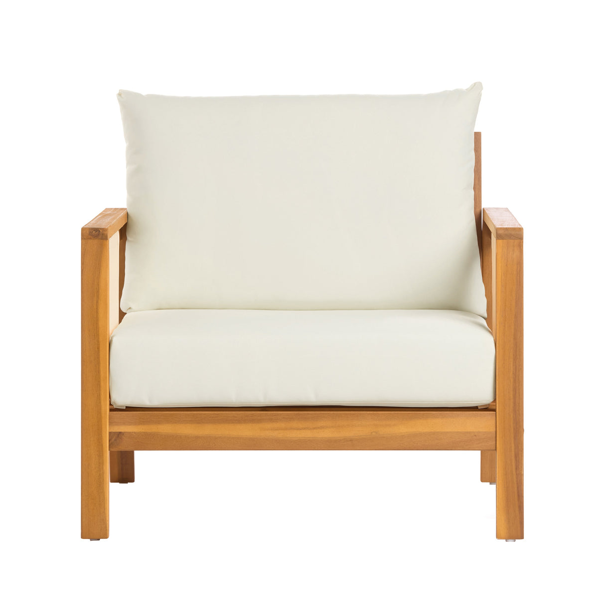 Outdoor Club Chair, Acacia Wood Frame with Textilene Accents
