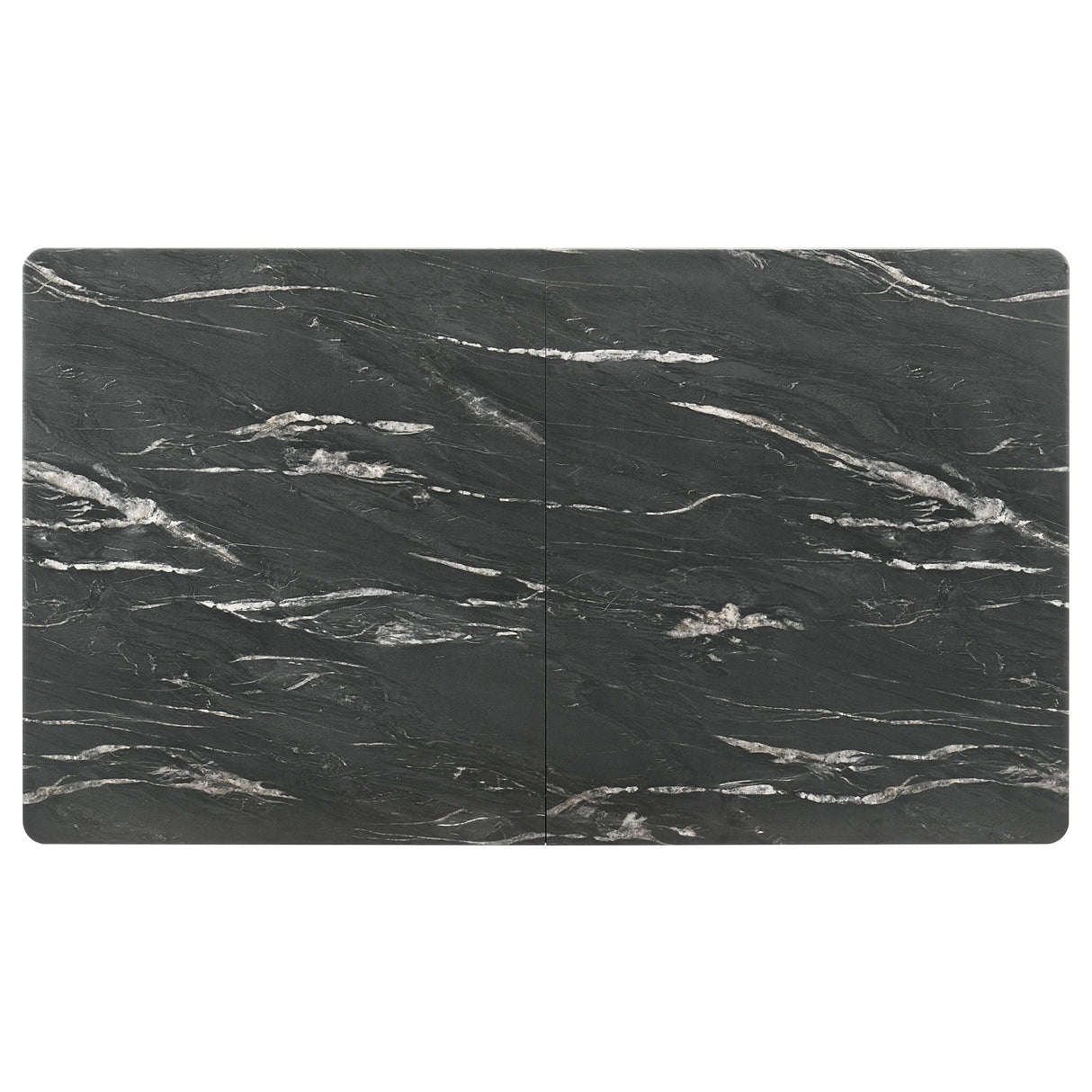 Bellingham - Dining Table With Self Storing Extension Leaf - Black Marble-Look Sintered Stone