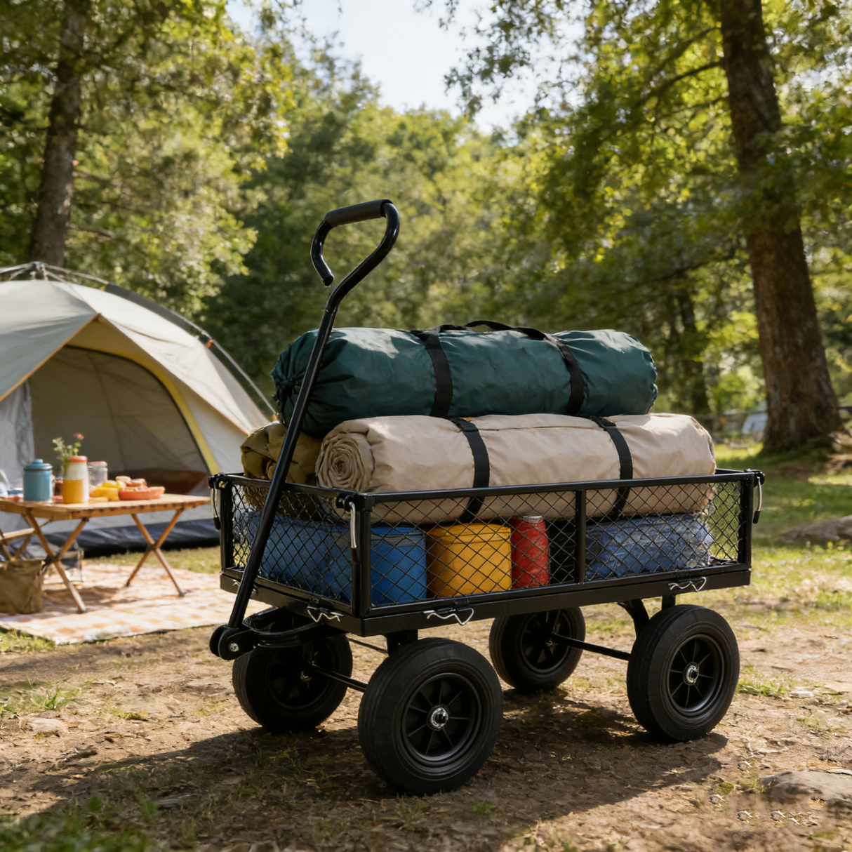 Solid Wheels Garden Cart Wagon