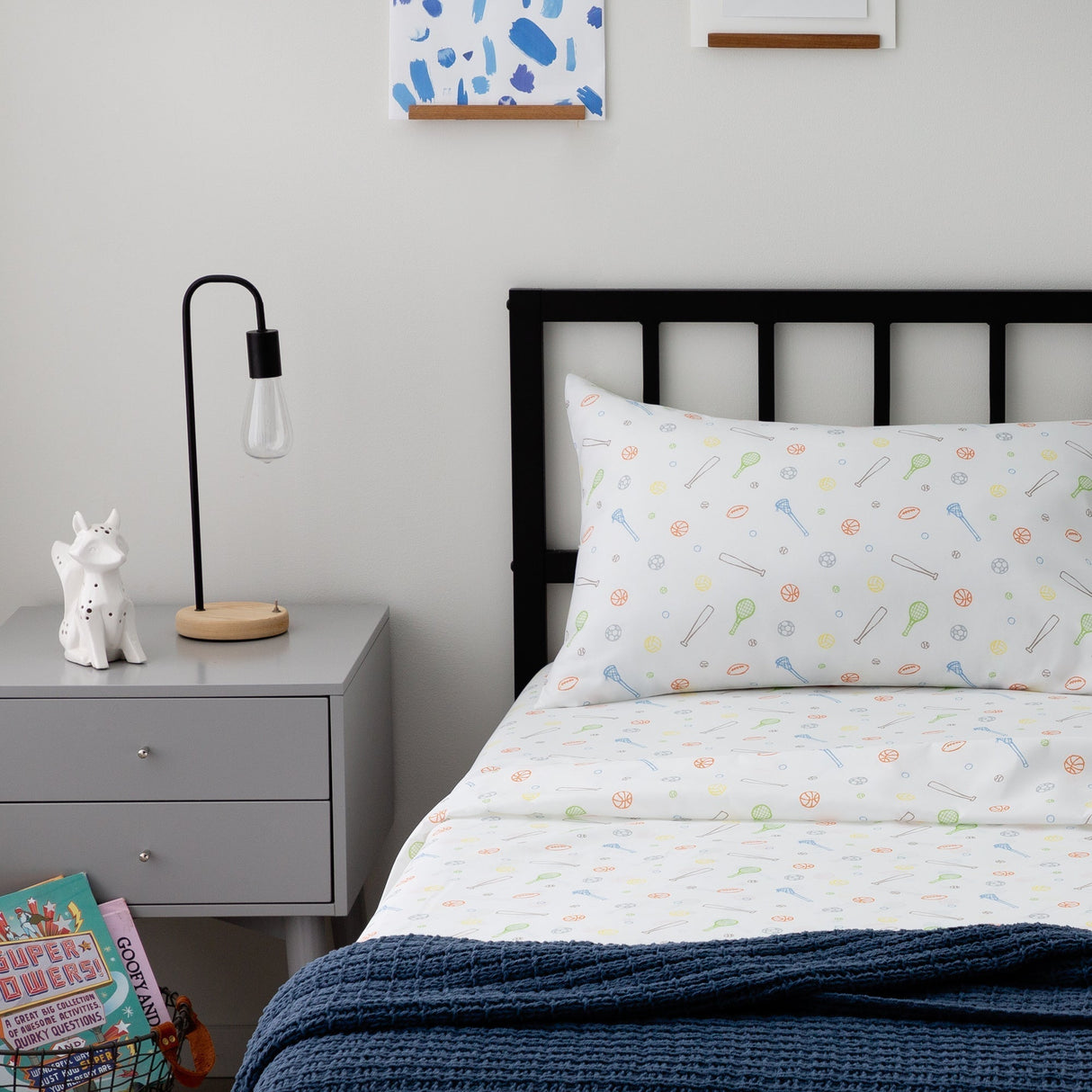 Linenspa Microfiber Twin Bed Sheet SetSport Pattern