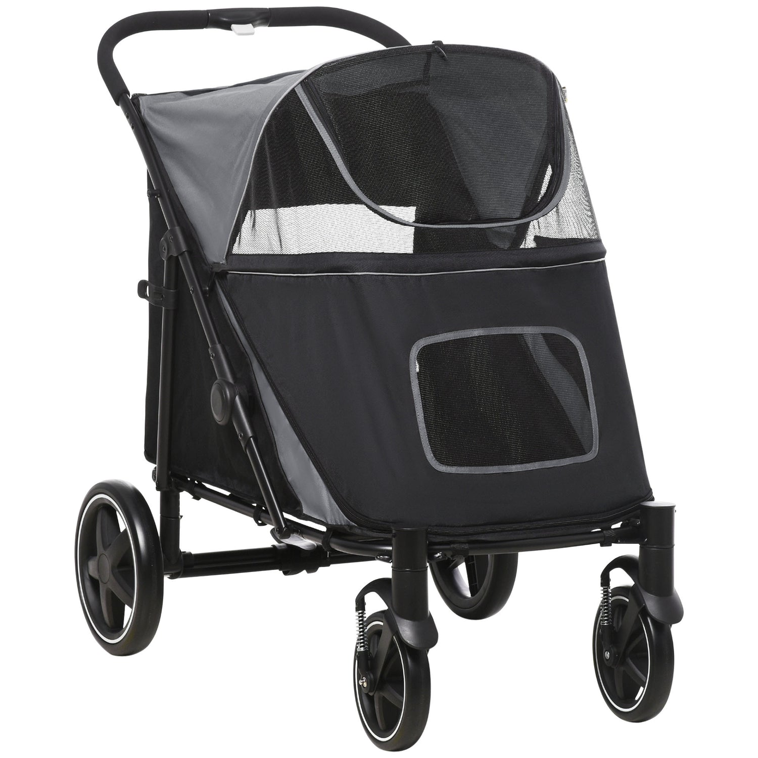 PawHut One-Click Foldable Doggy Stroller for Medium Large Dogs and Cats