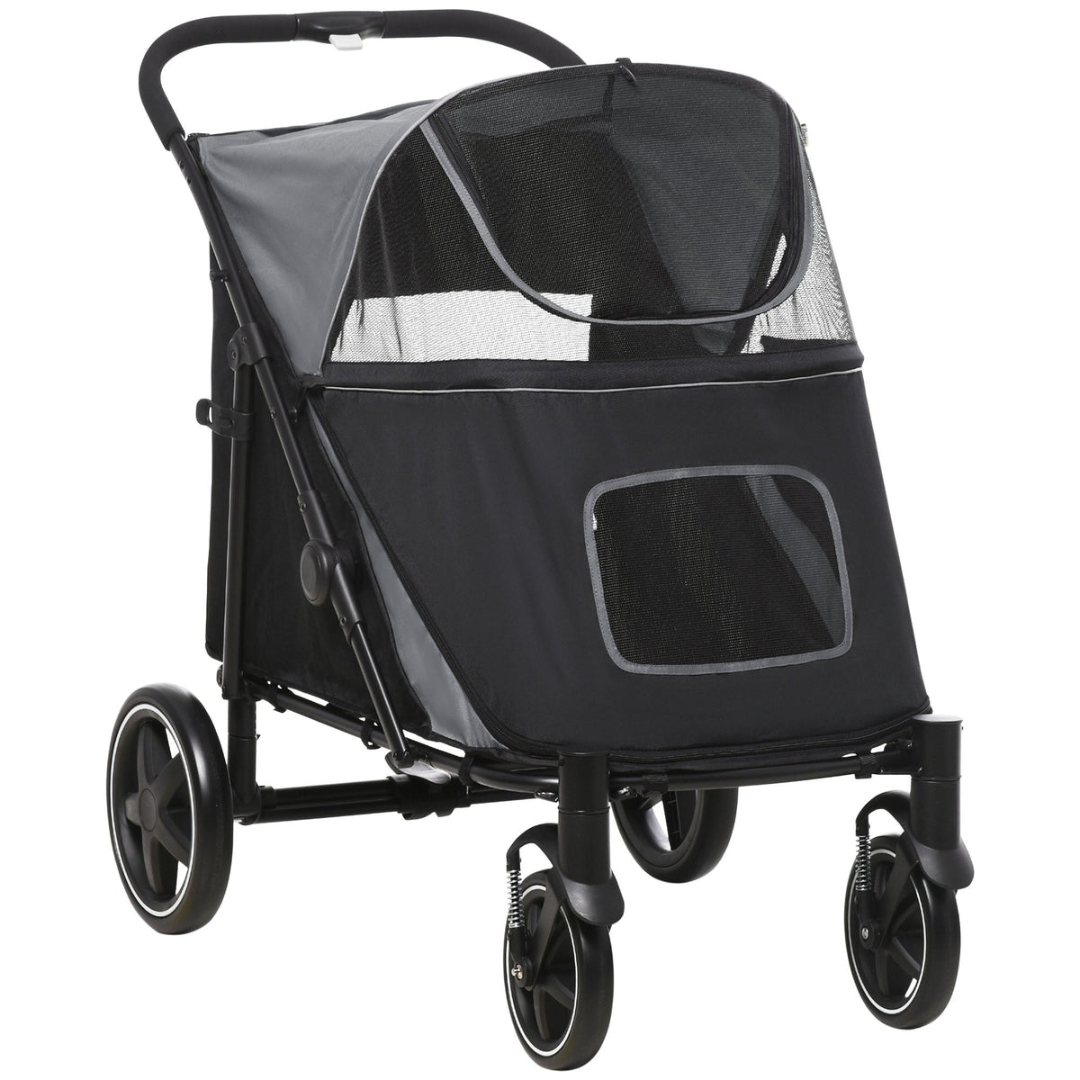 PawHut Foldable Doggy Stroller for Medium Large Dogs and Cats