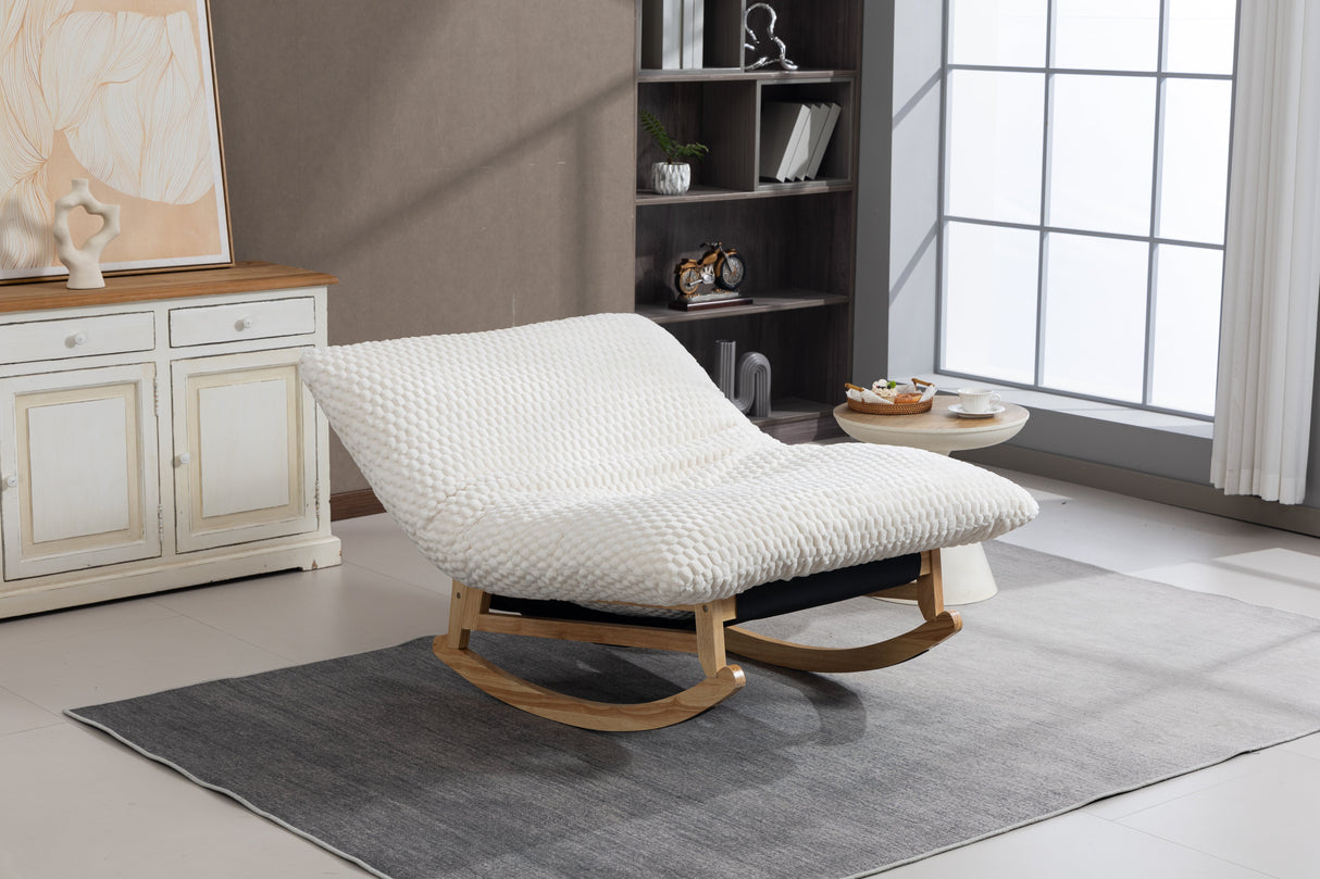 Bean Bag Rocking Chair with Solid Wood Frame