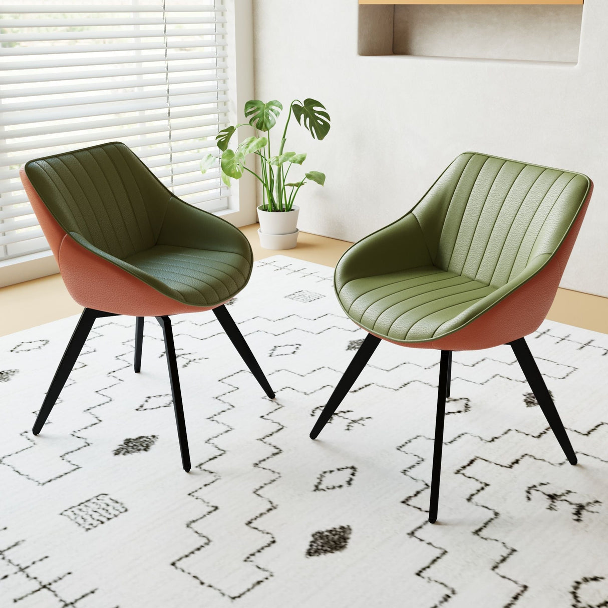 Modern Medieval Kitchen Dining Chair With 360 ° Rotation