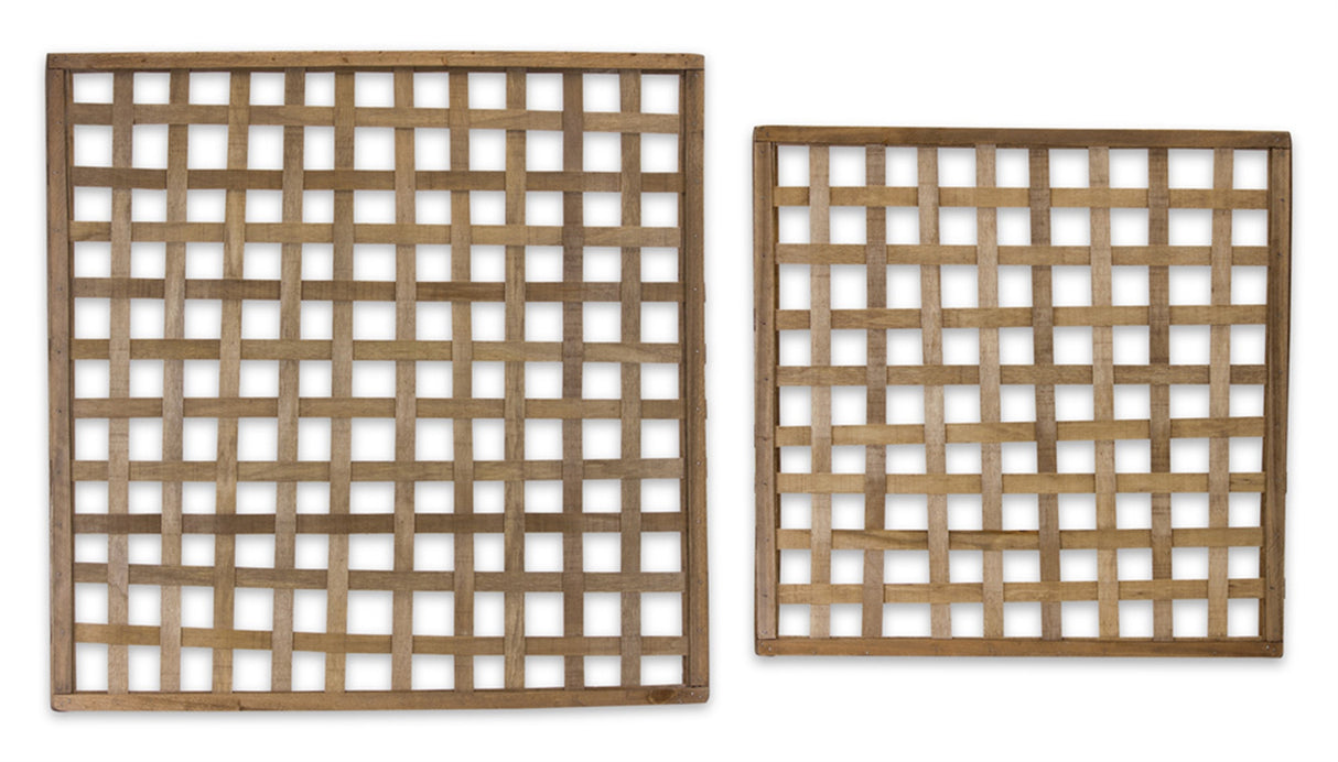 Natural Woven Wood Wall Hanging (Set of 4)