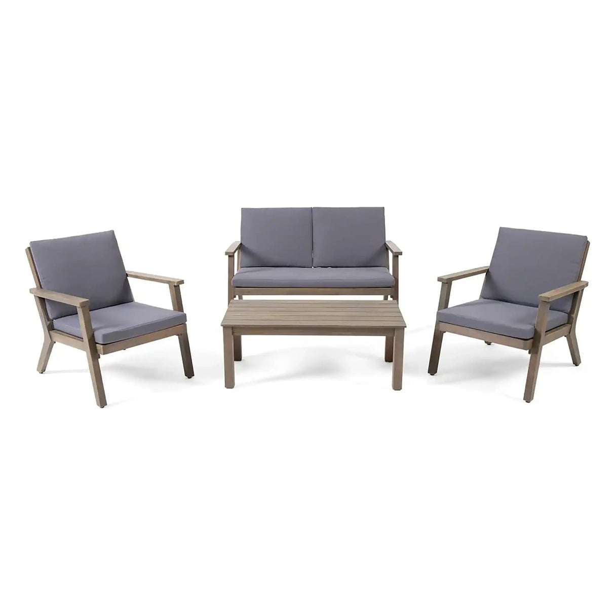 Avacyn - Outdoor Acacia Wood 4 Seater Chat Set With Cushions