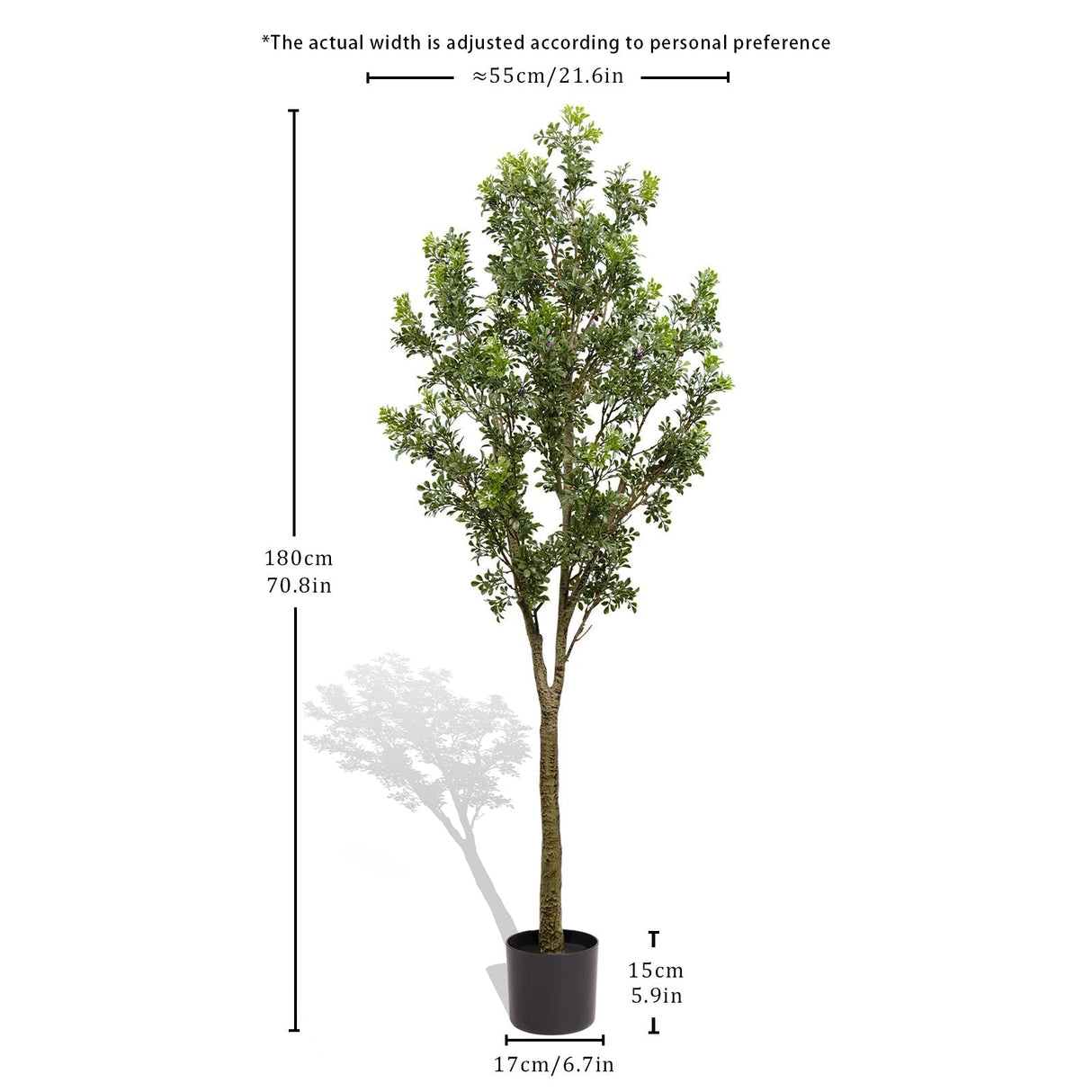6FT Artificial Tree Tall Lifelike Greenery Plant