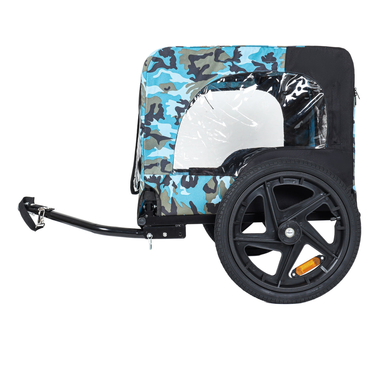 Outdoor Heavy Duty Collapsible Pet Bike Trailer with 16-Inch Wheels
