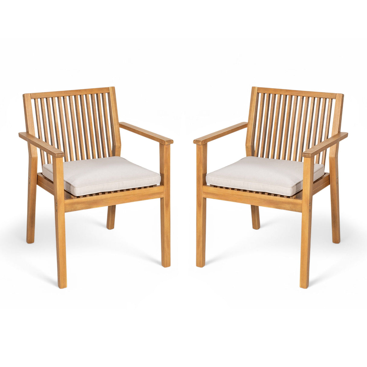 Patio Dining Chair, Comfortable Waterproof Seating (Set of 2)