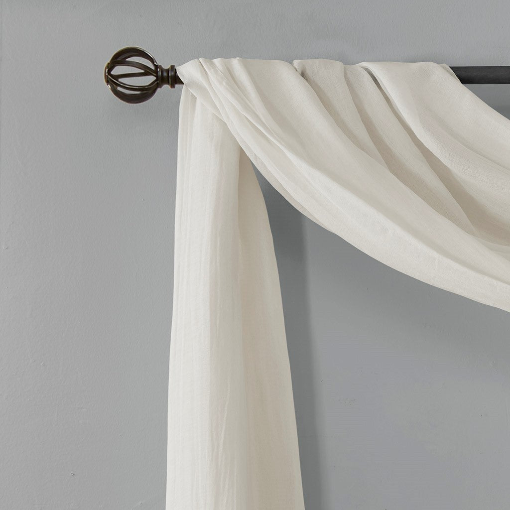 Solid Crushed Sheer Scarf