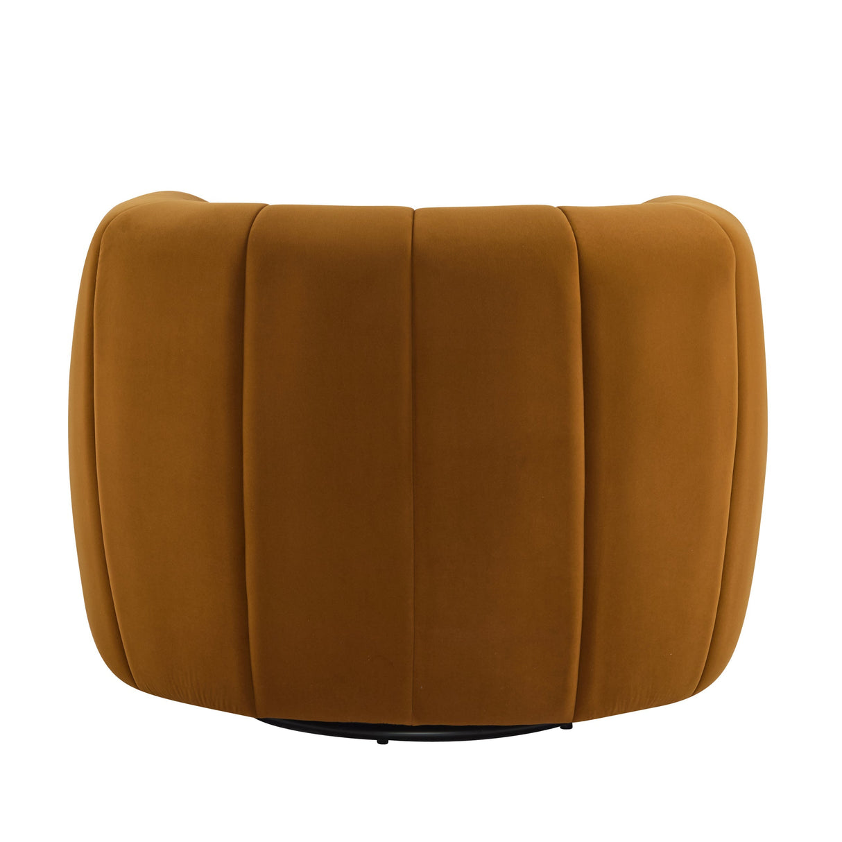 Modern Swivel Club Chair with Premium Velvet Tub Design in Dark Yellow
