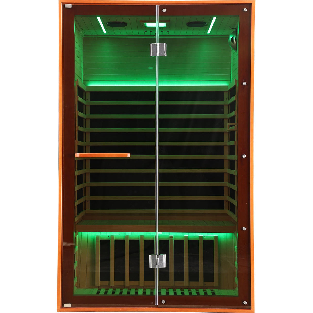 Double Sauna Room With Carbon Heating Plates - American White Oak