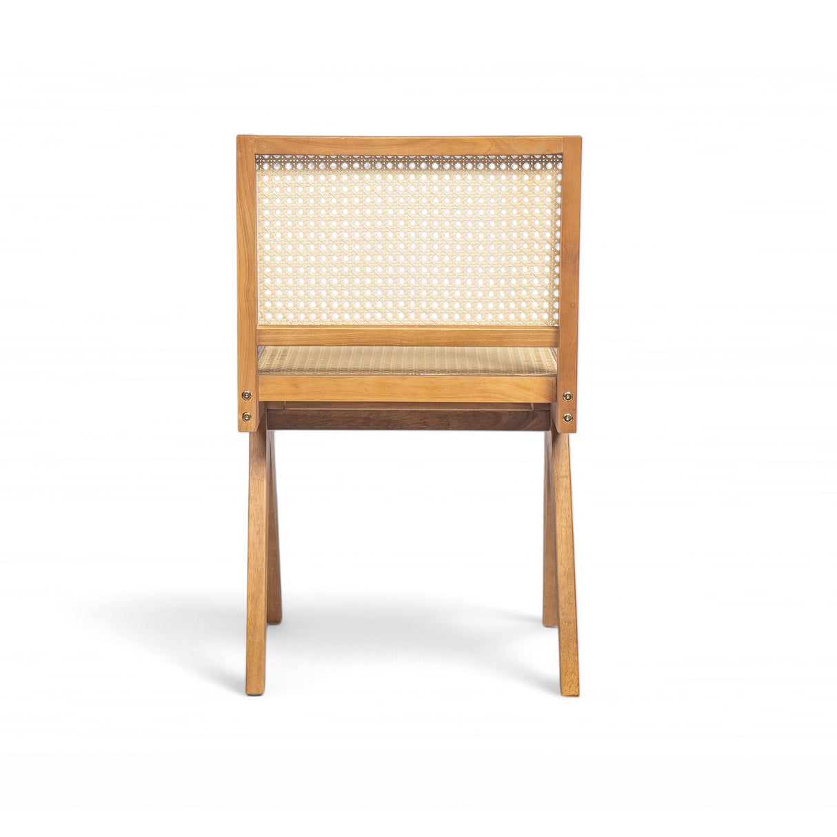 Chandigarh Dining Room Chairs with Natural Rattan (Set of 2)