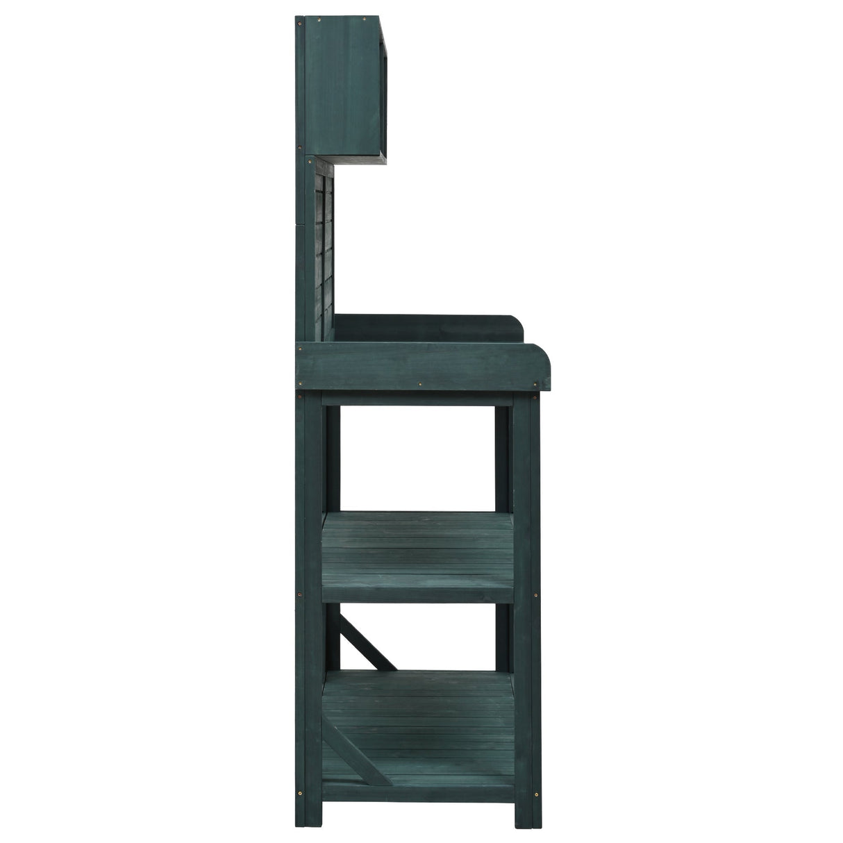 TOPMAX 65' Large Wooden Farmhouse Rustic Outdoor Potting Bench Table