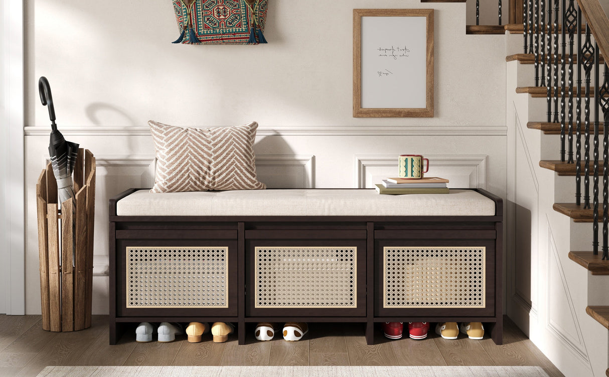 TREXM 48" Entryway Shoe Bench