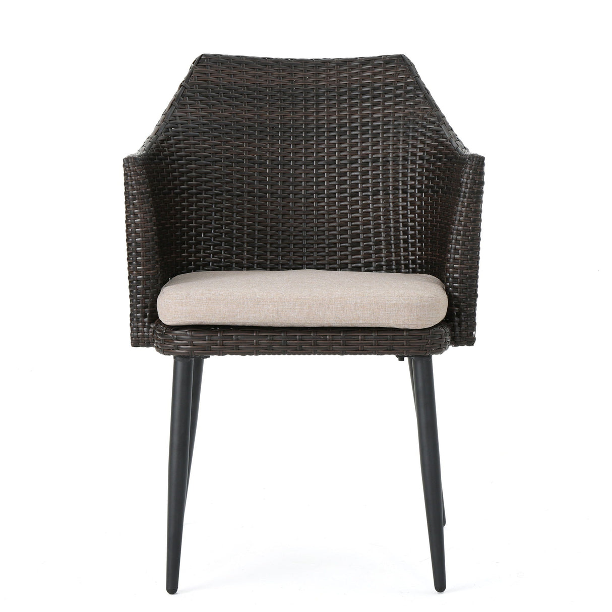 Kenneth - 3 Pieces Chat Set Outdoor Furniture - Brown Multi