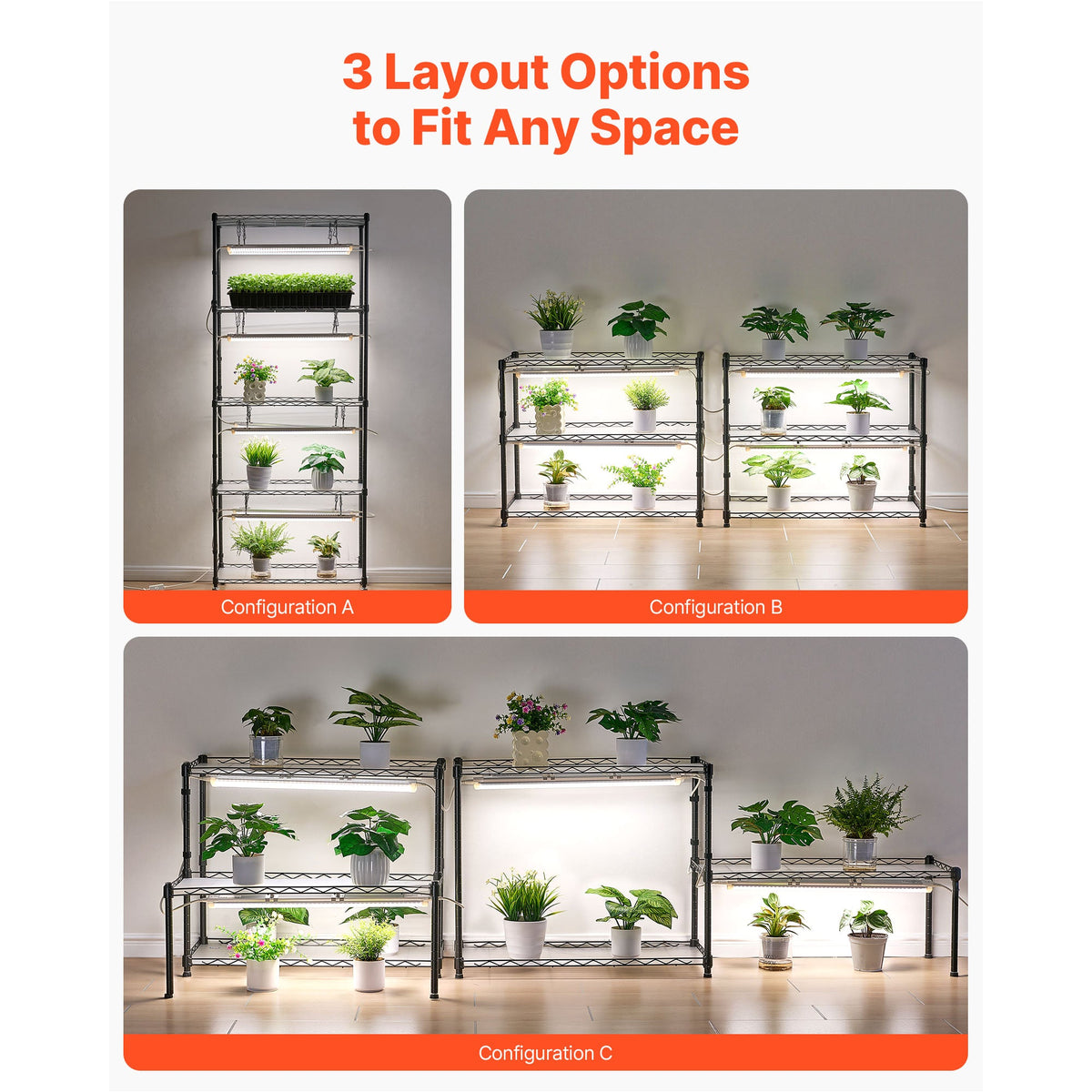 DIY Plant Shelf with Grow Lights