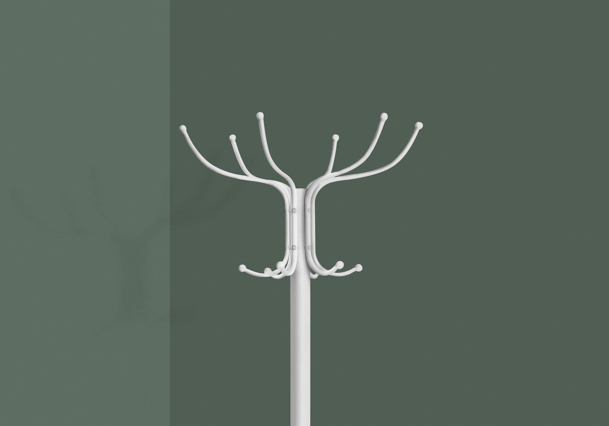 Coat Rack Hall Tree with 12 Hooks and Umbrella Holder