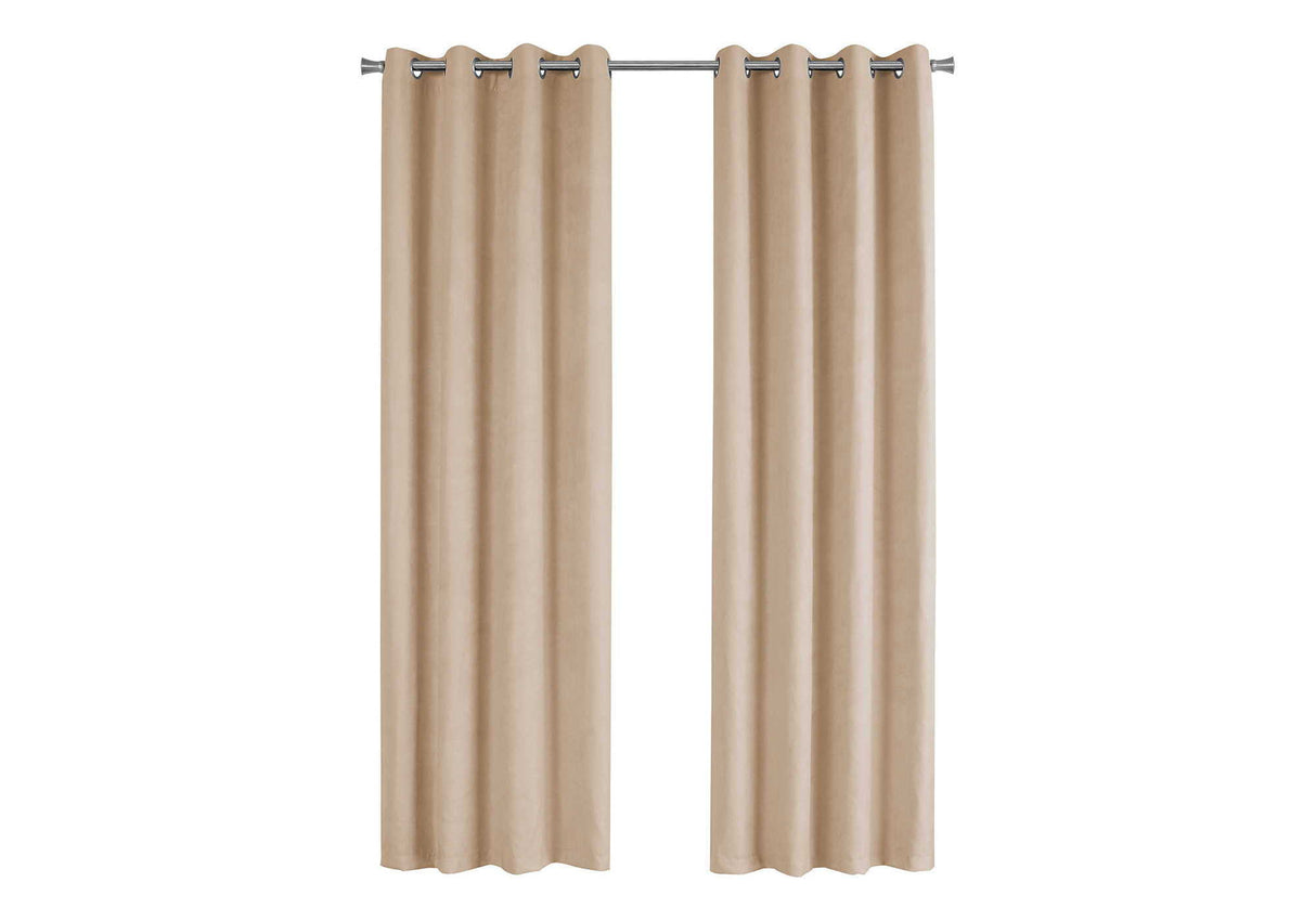 2 Pieces Set Curtain Panel Room Darkening Grommet
