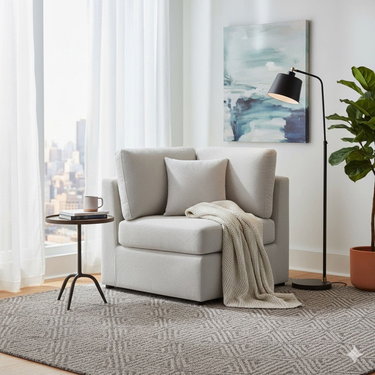 Chauncy - Corner Wedge Chair