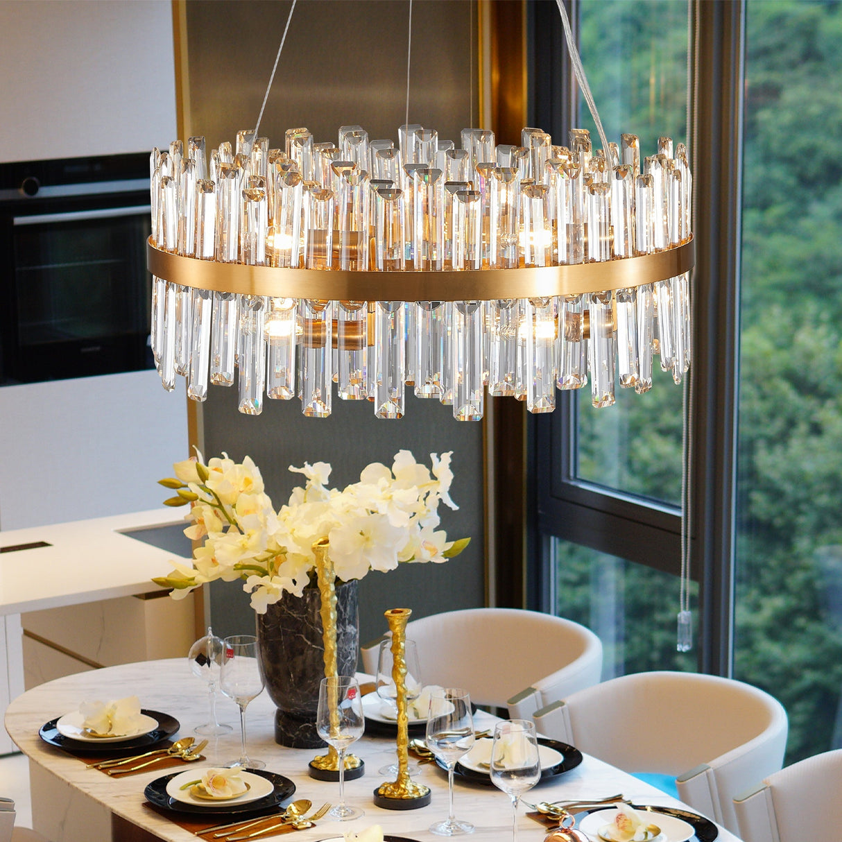 23.6 Inches Luxury Crystal Chandelier