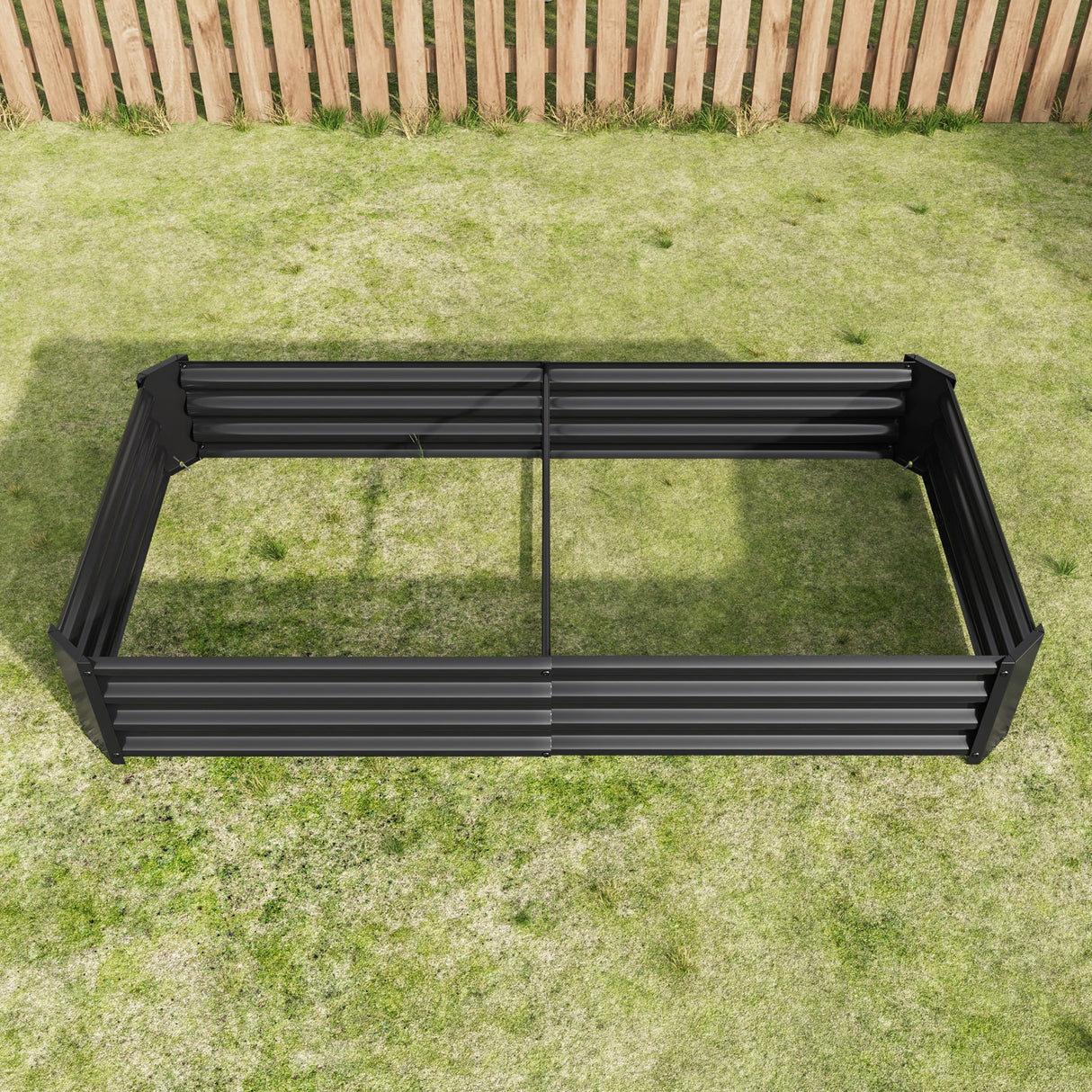 Raised Garden Bed Outdoor 6×3×1ft Metal Raised Rectangle Planter Bed
