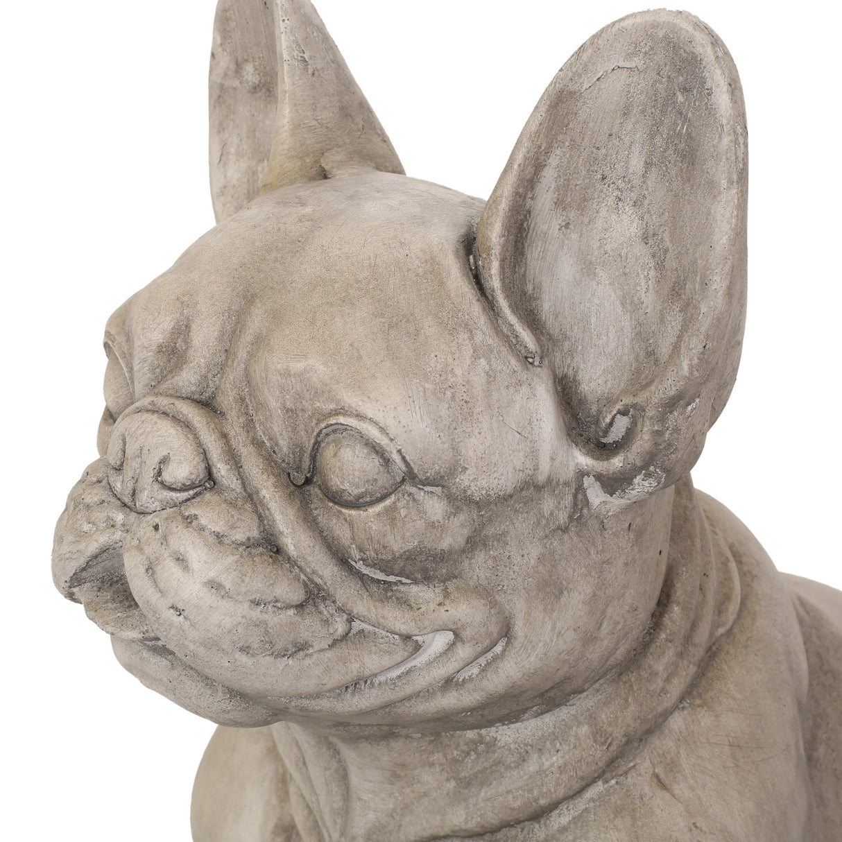 Dog Garden Sculpture, Outdoor French Bulldog Garden Statue, Gray