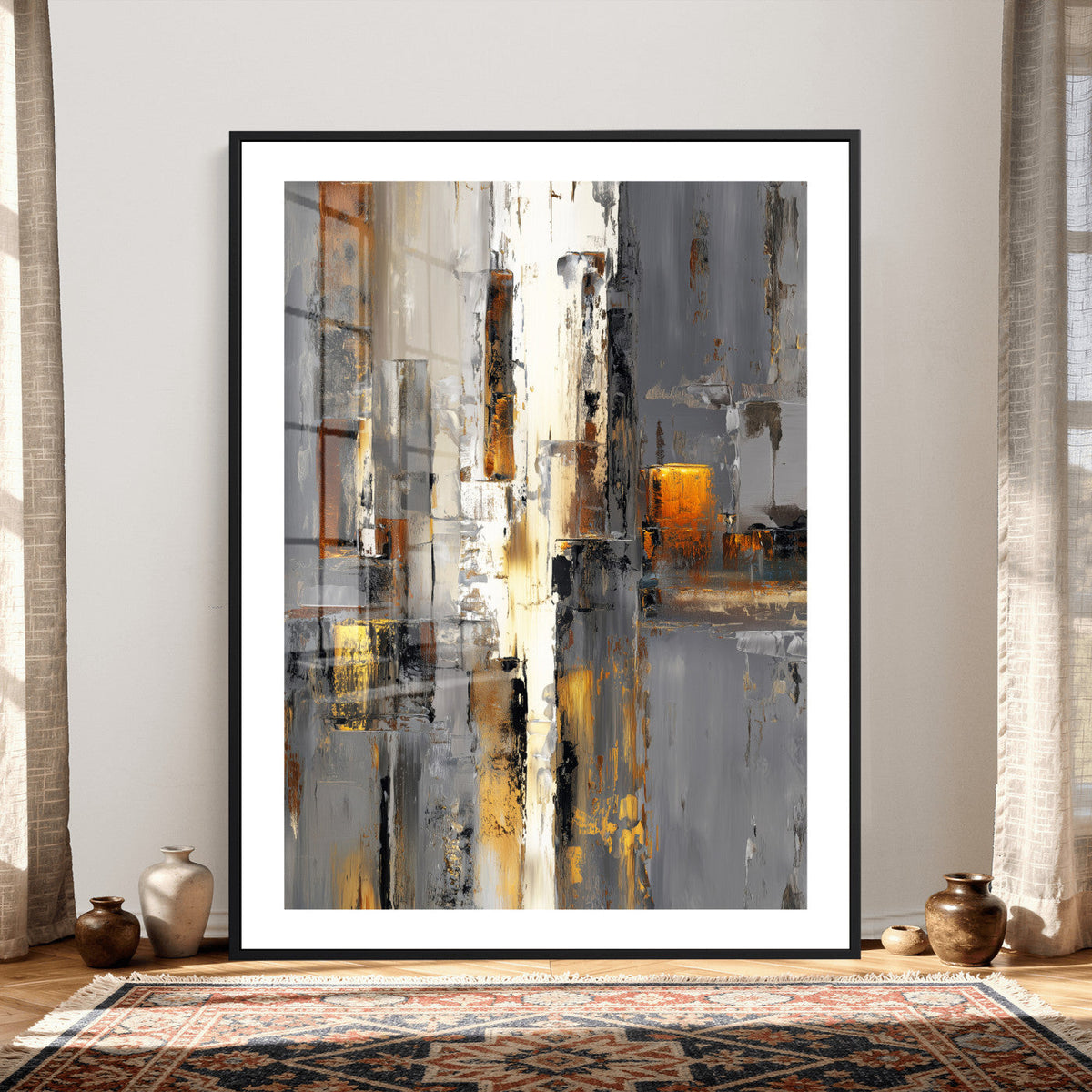 Abstract Urban Reflection Wall Art Canvas Print