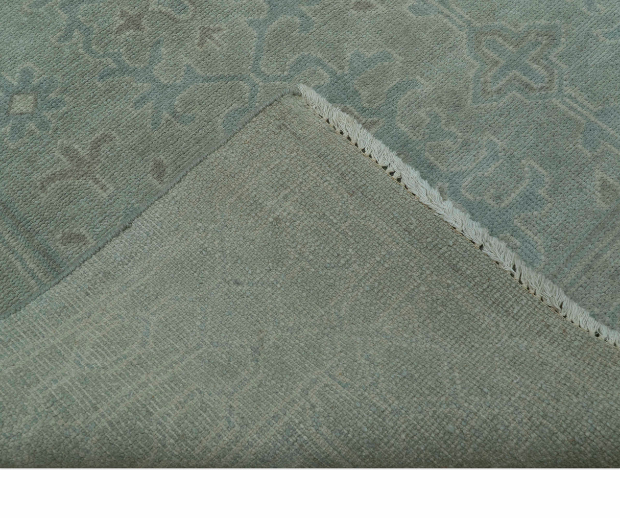 Traditional Turkish Design Silver And Gray 6x8.7 Hand Knotted Wool Rug