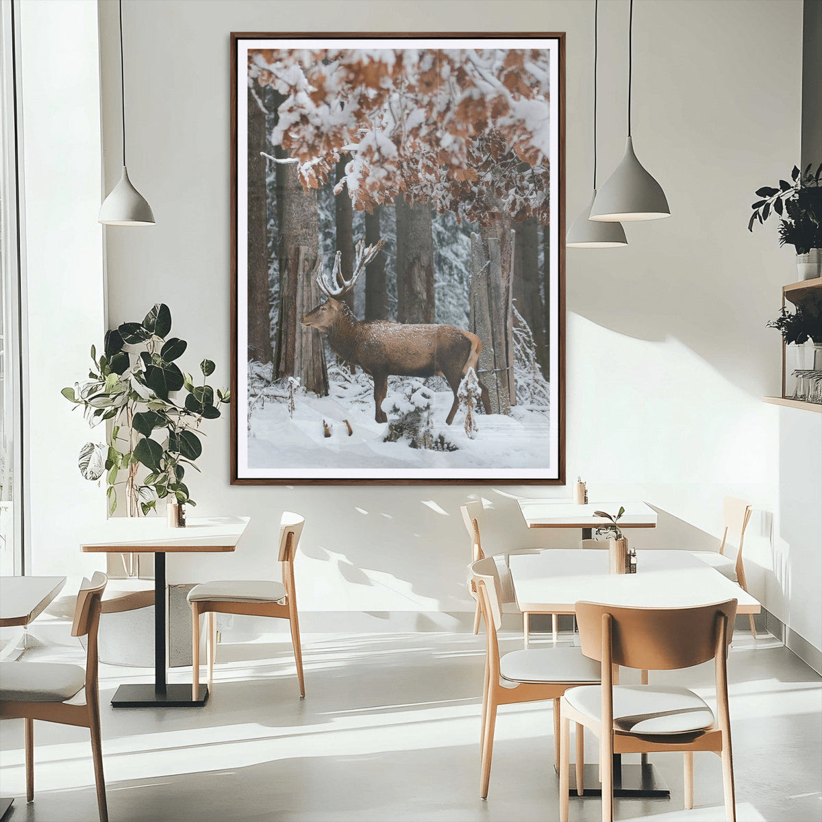 Serene Landscape Wall Art Canvas Print – Framed Winter