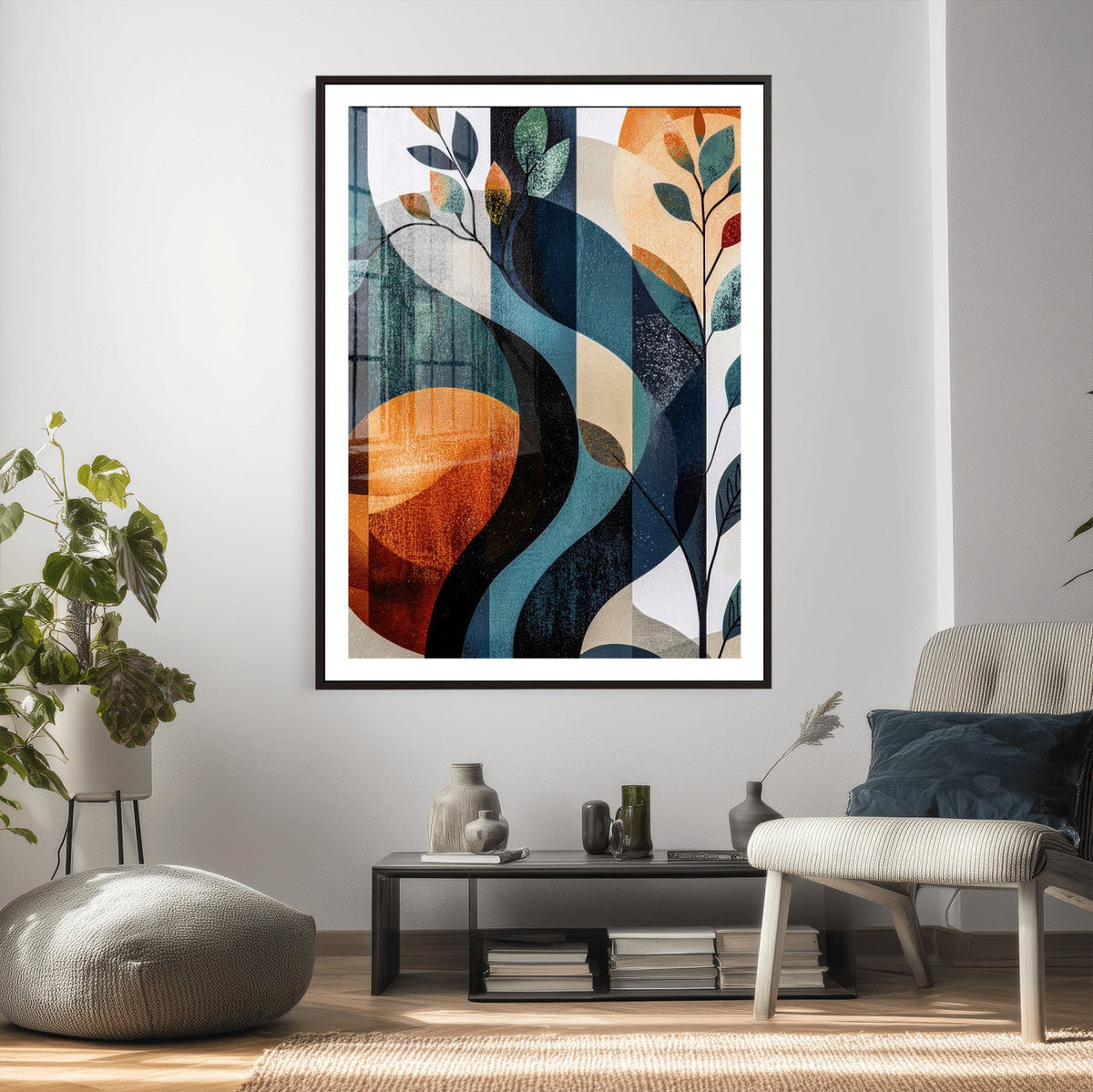 Abstract Flower Wall Art Canvas Print