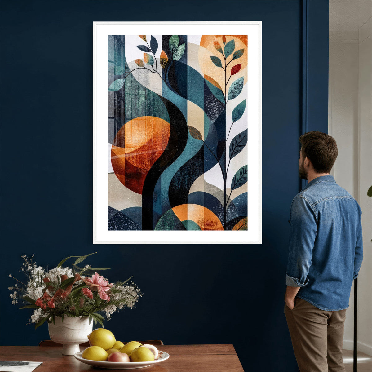 Abstract Flower Wall Art Canvas Print