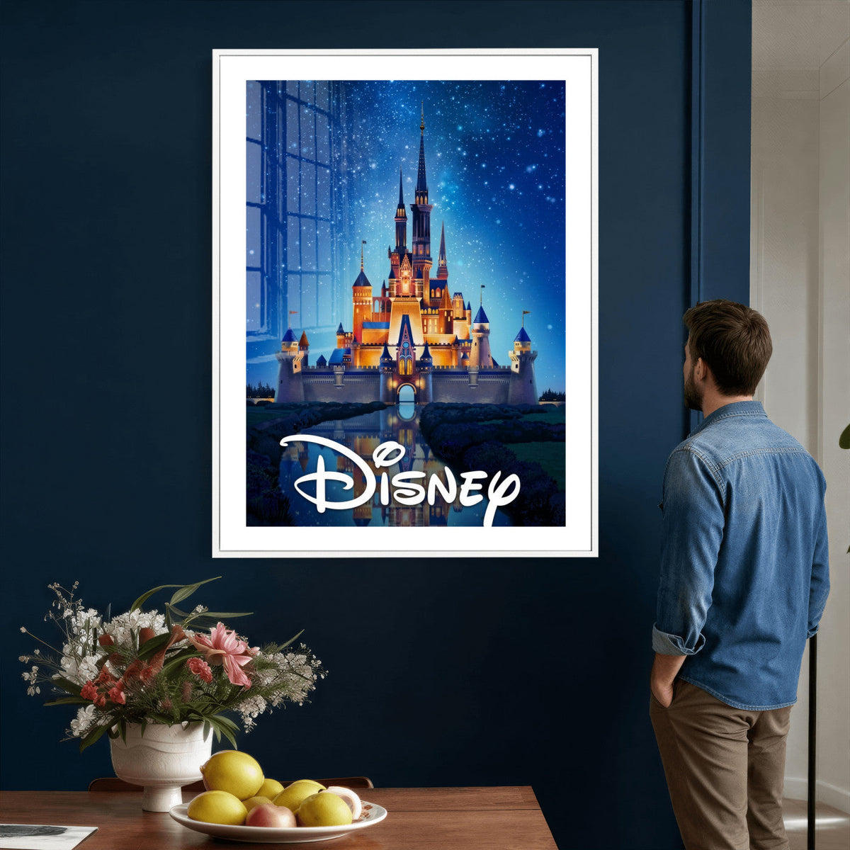 Disney Castle Wall Art – Framed Magic Kingdom Canvas