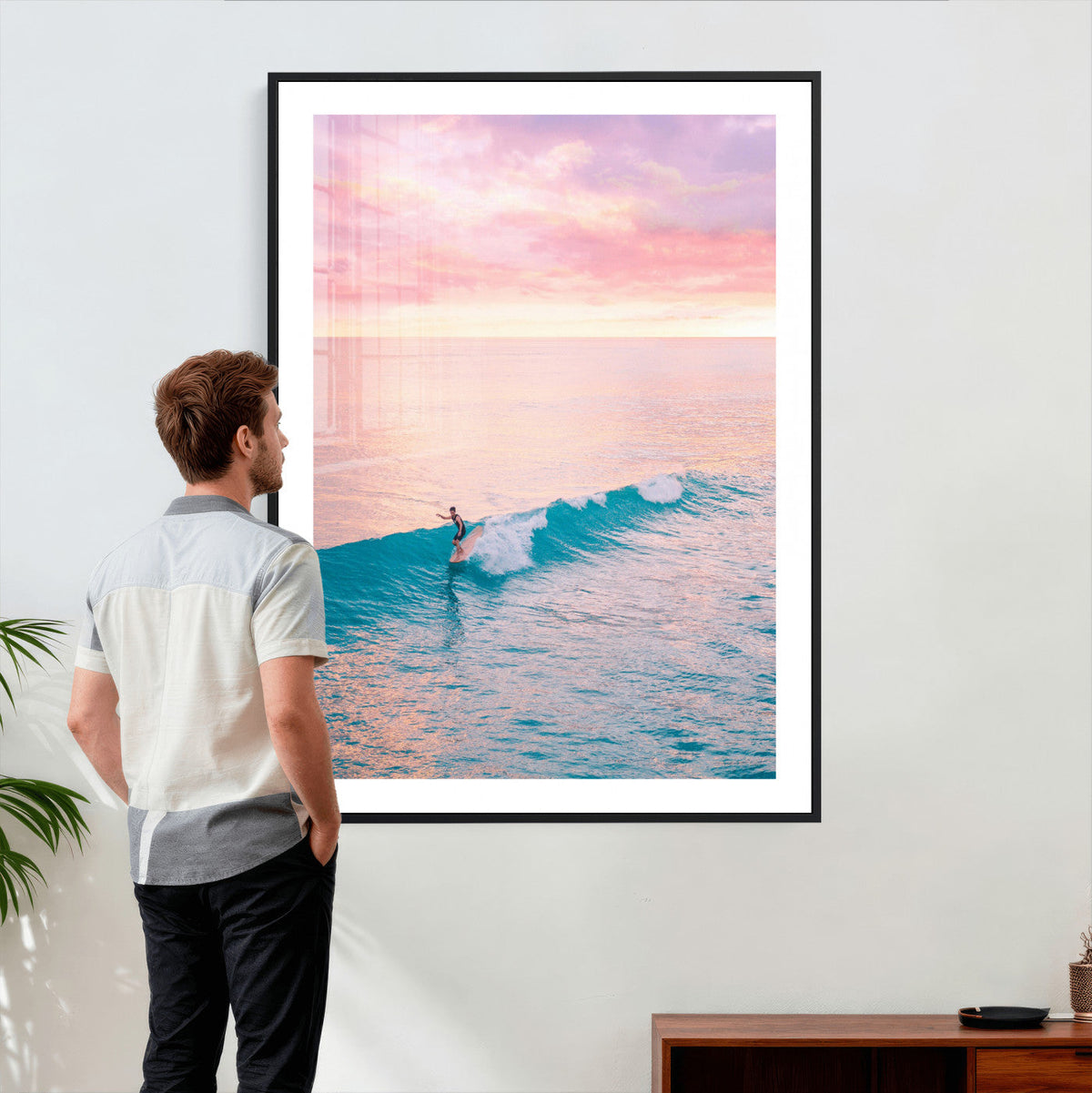 Sunset Surf Wall Art Canvas Print – Coastal Ocean