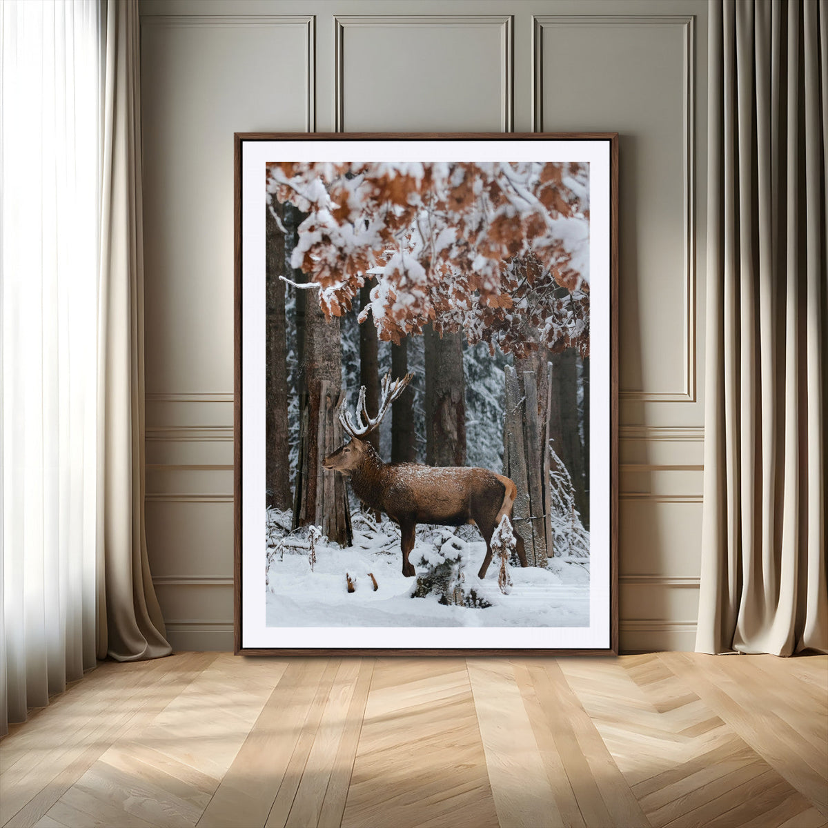 Serene Landscape Wall Art Canvas Print – Framed Winter