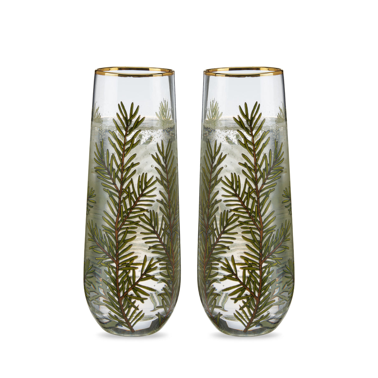 Woodland Stemless Champagne Flute Set by Twine®