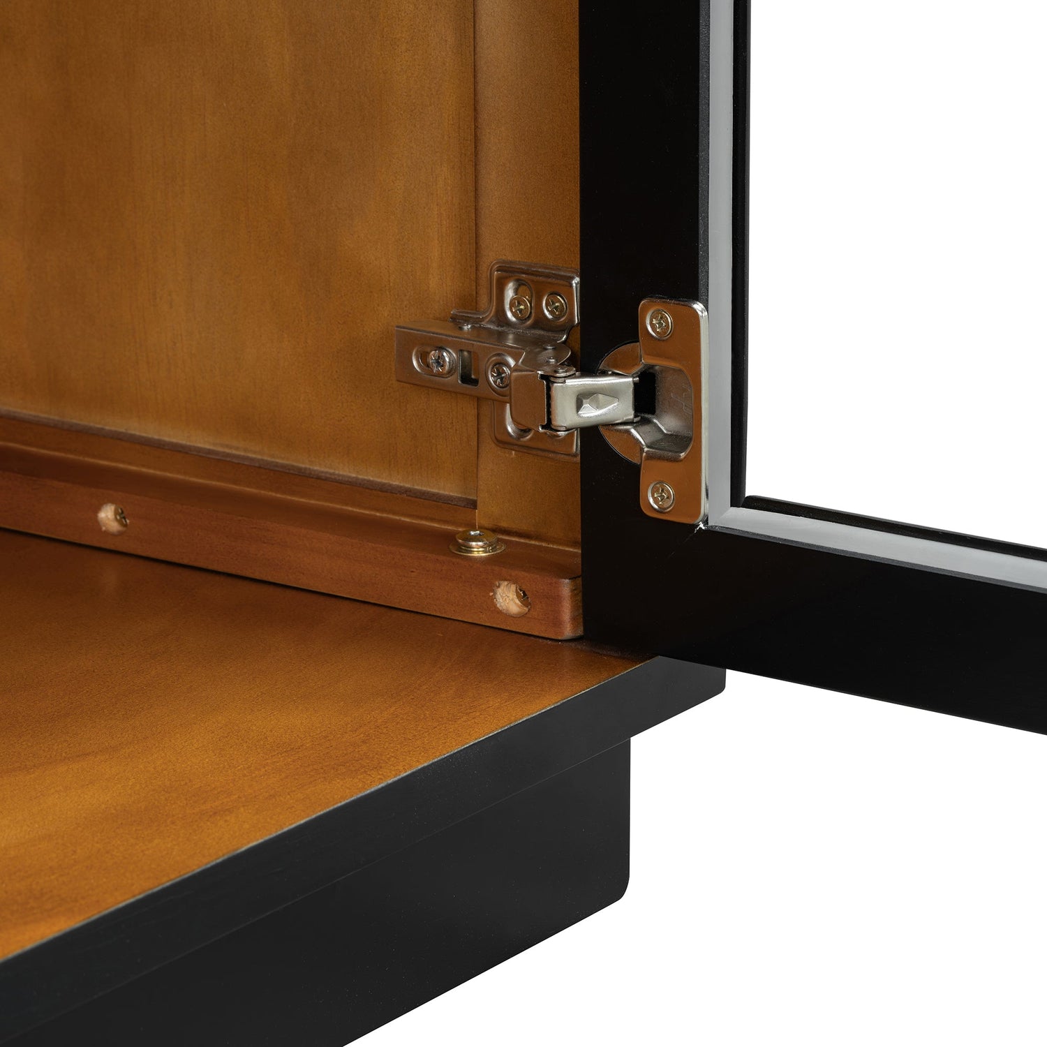 Arched Storage Cabinet with Glass Doors