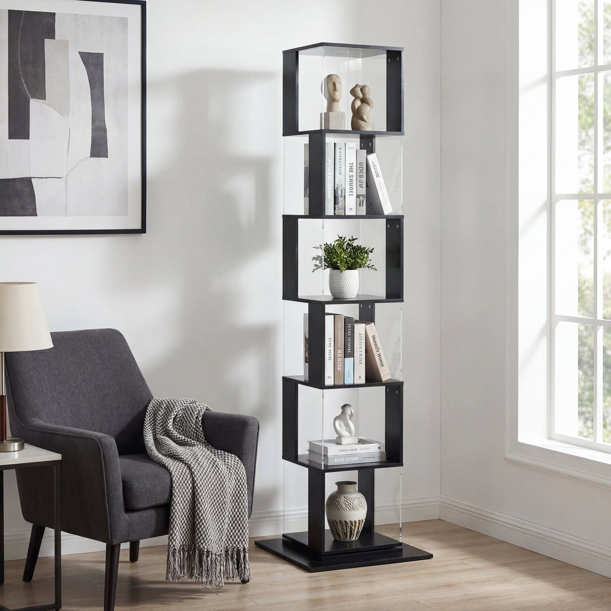 360° Rotating 6-Tier Display Shelf