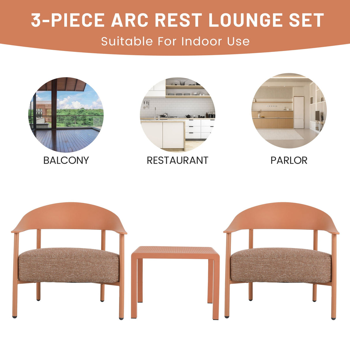 Furniture Set With Seat Cushions, Sturdy And Durable