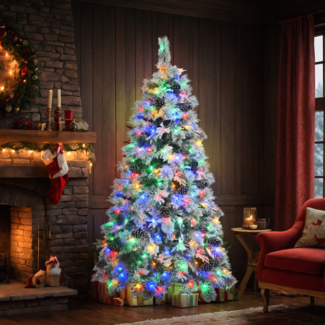 6-Foot-Pre-Lit-Snow-Flocked-Christmas-Tree-with-Pine-Cones-Christmas-Trees