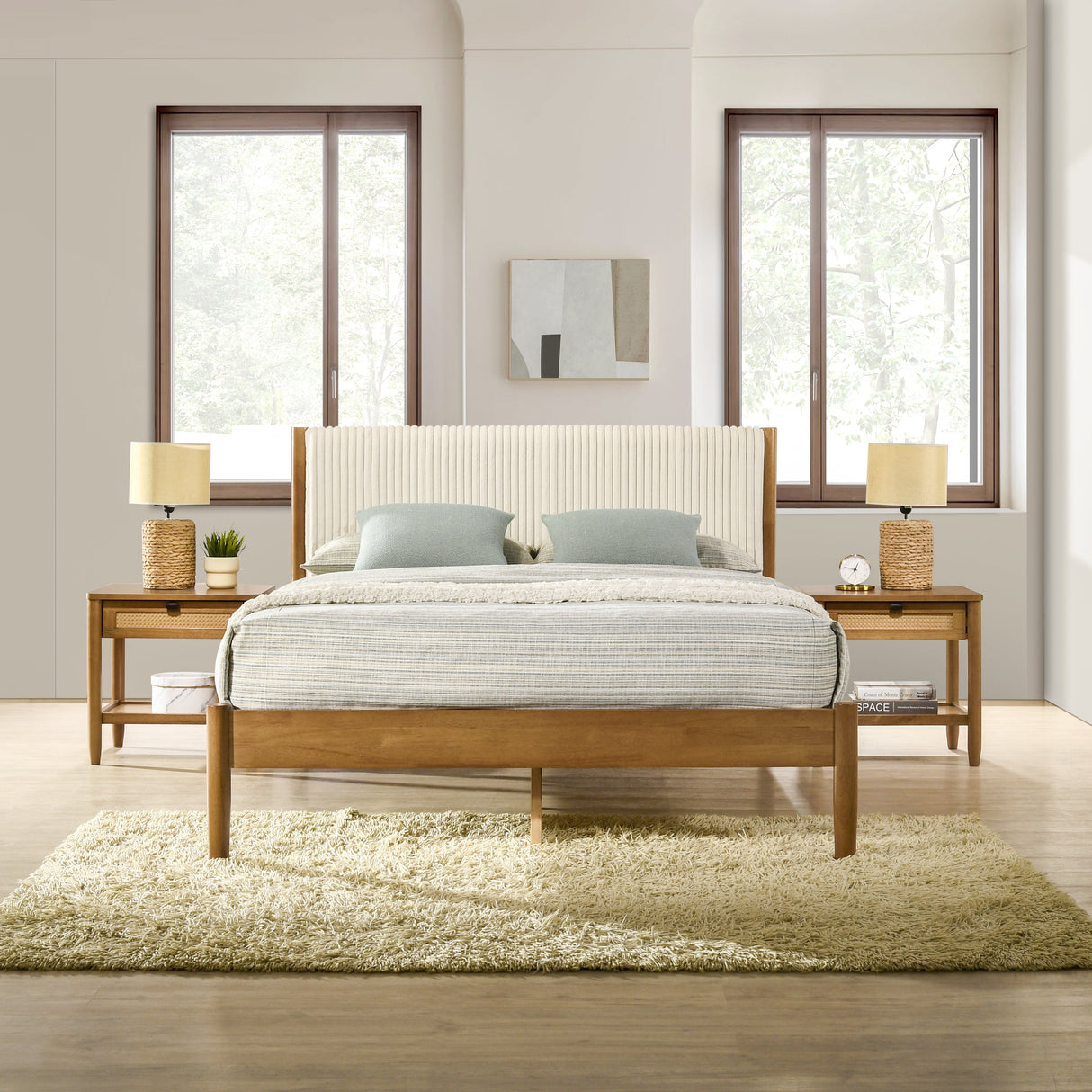 Vichy 3-Piece Rubberwood Queen Bedroom Set