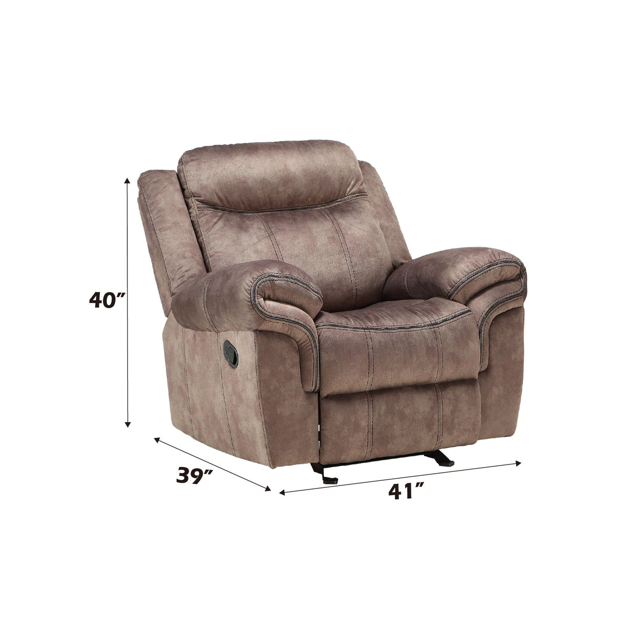 Zubaida Two Tone Glider Recliner