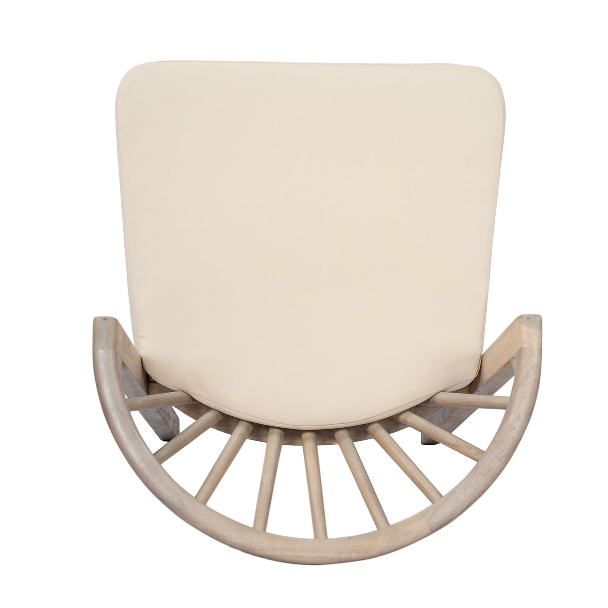 Outdoor Dining Chairs Set of 2 with Acacia Wood and Cream Washable Cushions