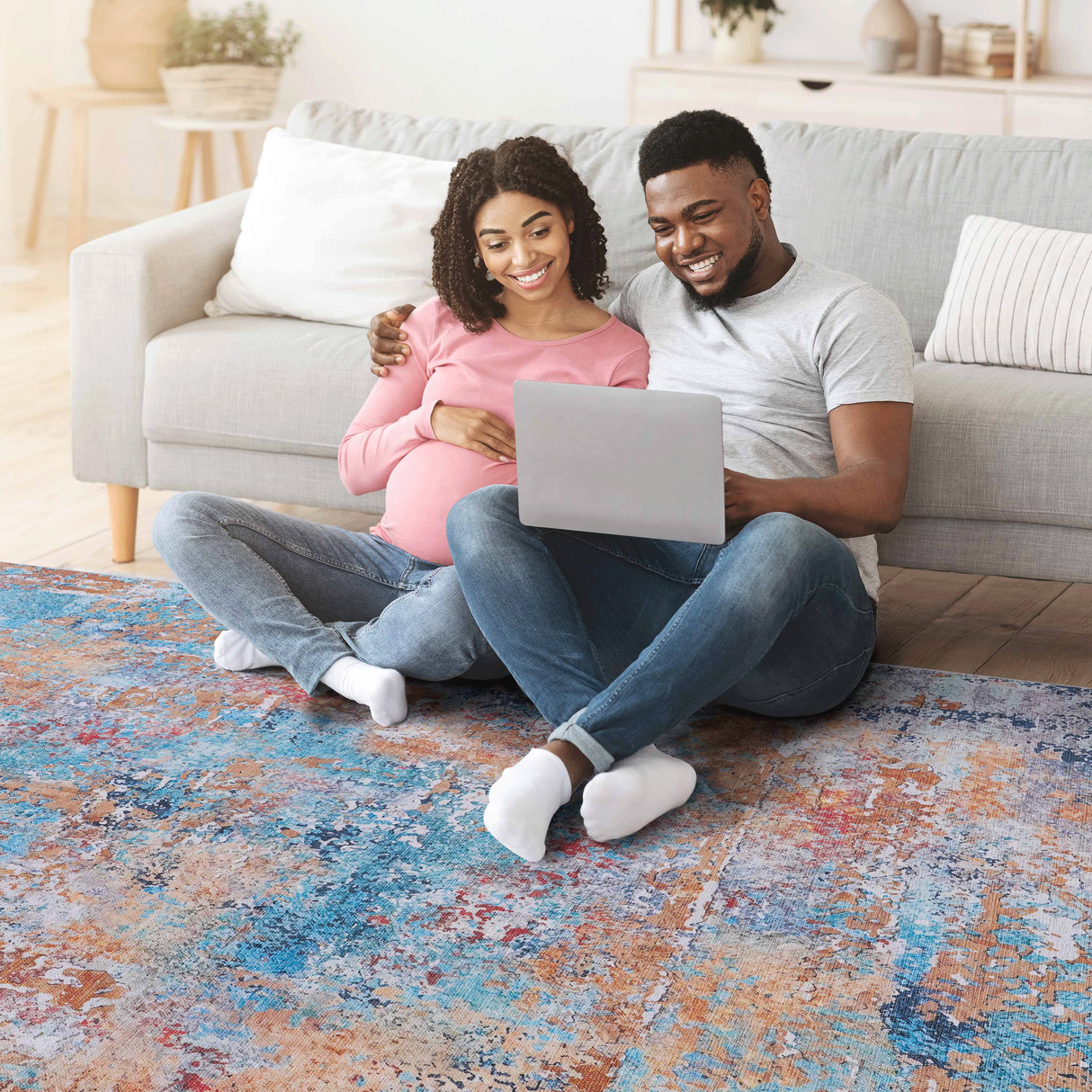 Naar Washable Area Rugs, Low-Pile, Non-Slip, Non-Shedding, Foldable, Kid & Pet Friendly