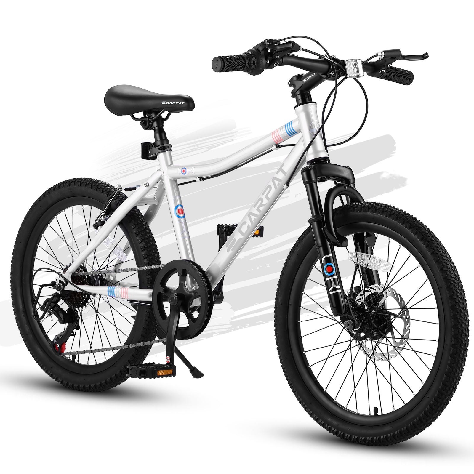 S20101-Ecarpat-20-Inch-Kids-Bike,-Boys-Girls-Mountain-Bike-Ages-8-12,-7-Speed-Teenager-Children-Kids'-Bicycles,-Front-Suspension-Disc-U-Brake,-14-Inch-Height-Steel-Frame-Exercise-&-Fitness