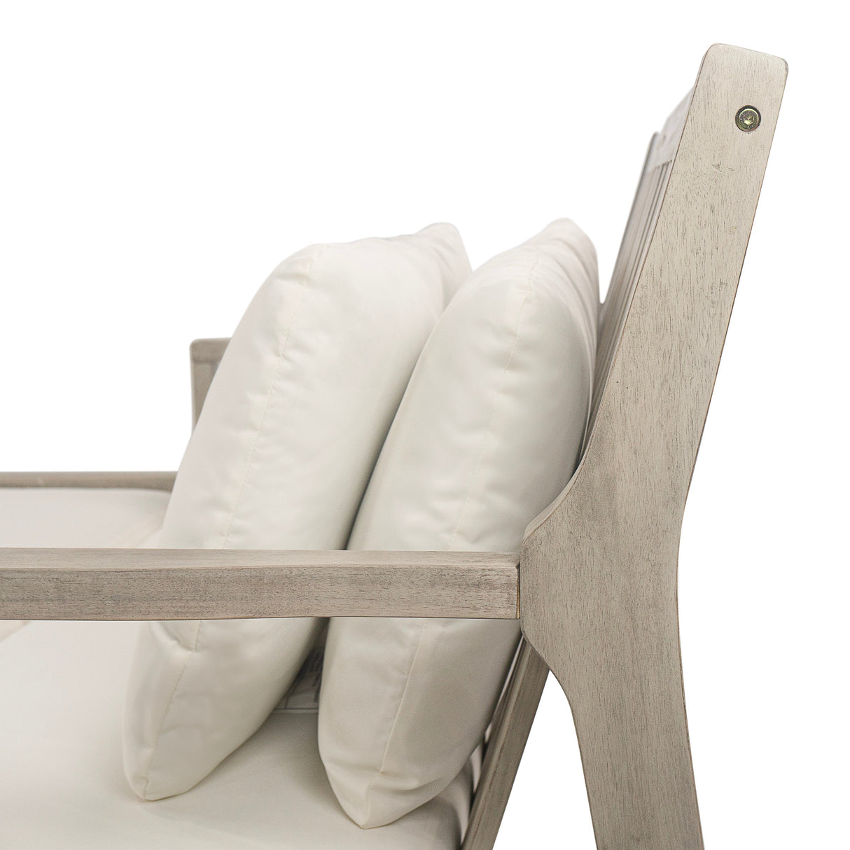 Outdoor Daybed With Four Pillows (Gray+Beige Cushion)
