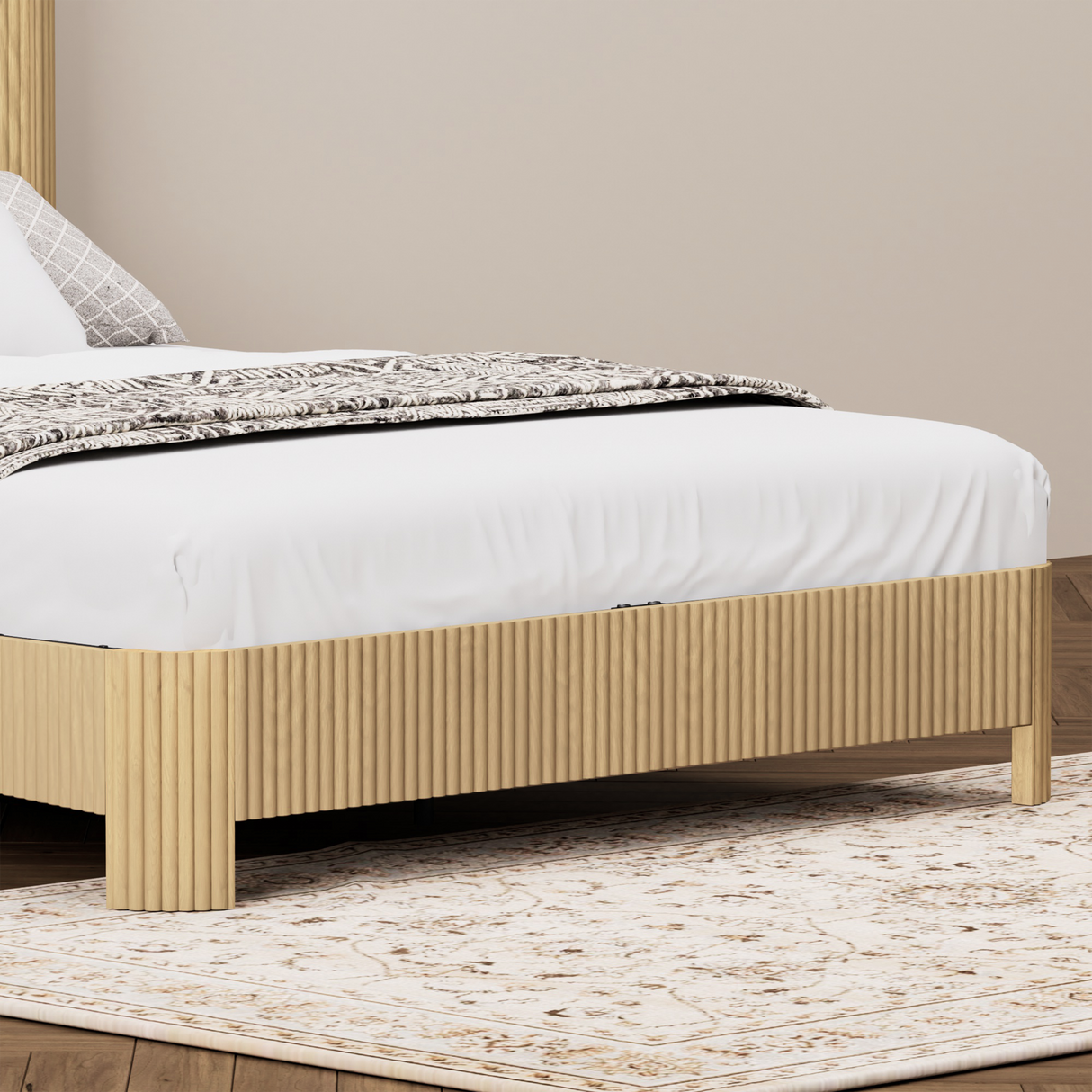 Queen Size Bed Frame With Storage Headboard