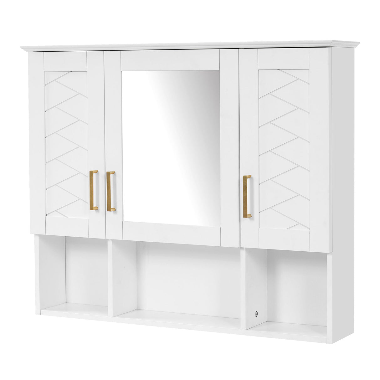 Modern Wall Mounted Medicine Cabinet with Adjustable Shelves and Soft Close Doors