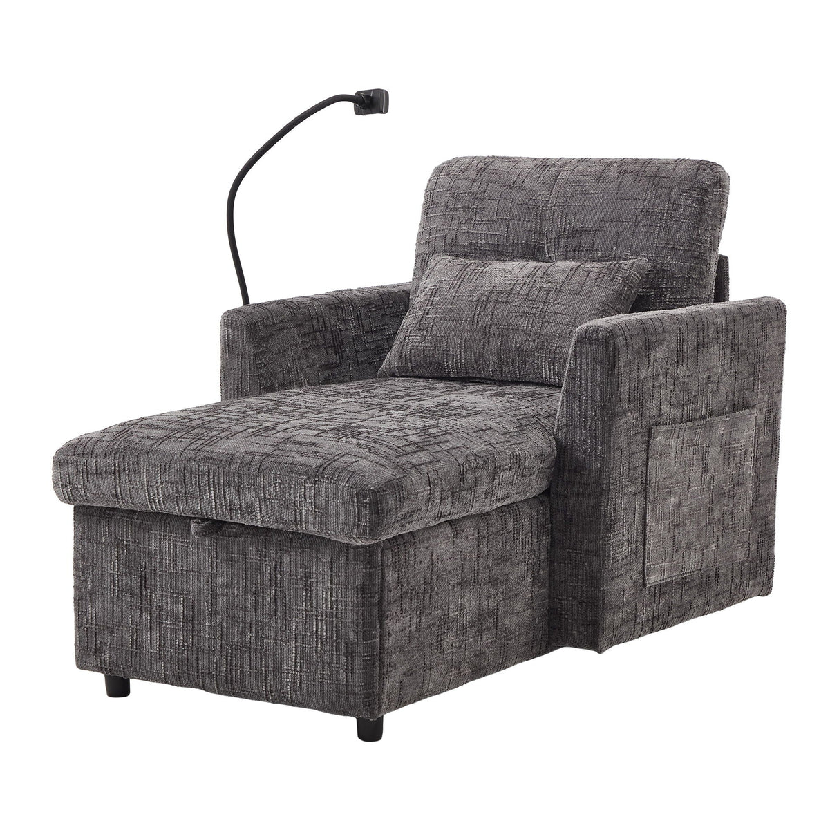 Multifunctional Recliner Sofa with Storage and Phone Bracket