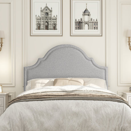 Catherine-Upholstered-Queen-Headboard,-Light-Grey-Polyester-Beds-&-Headboards